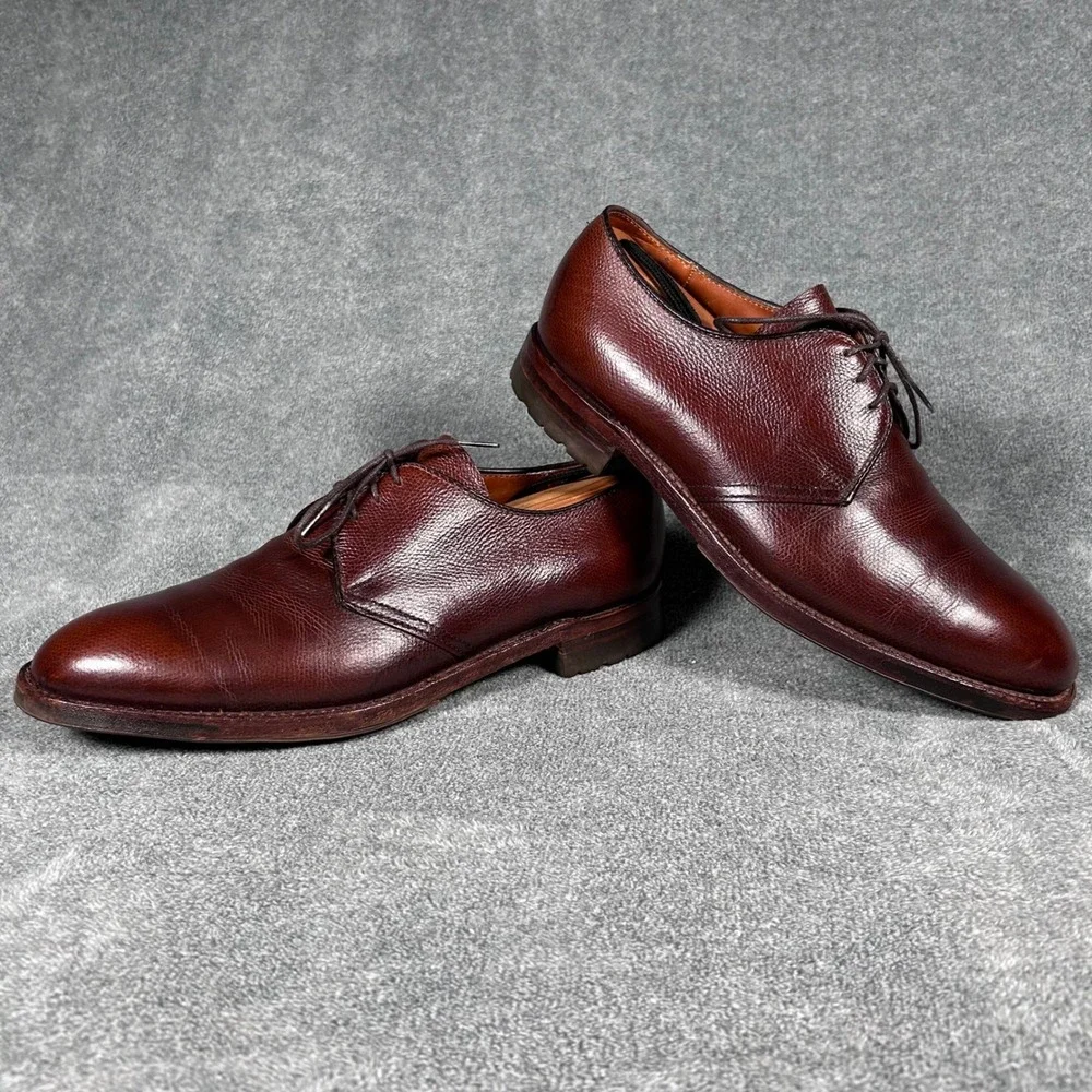 Alden 942C Dutton 3 Eyelet Blucher Brown Alpine Grain Made USA Mens 9.5 A/C